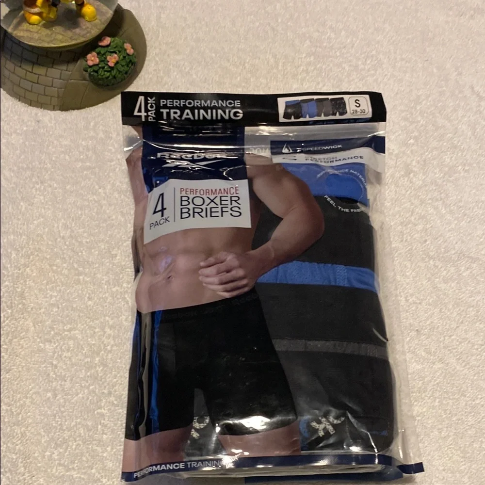 Reebok Men's‎ Performance Boxer Briefs - Black and Blue